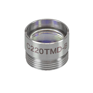 C220TMD-B - f = 11.00 mm, NA = 0.25, WD = 5.81 mm, Mounted Aspheric Lens, ARC: 600 - 1050 nm