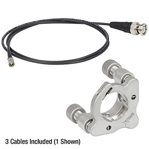 POLARIS-K1PZ2 - Polaris<sup>®</sup> Piezoelectric Ø1in Mirror Mount, 2 Adjusters with Lock Nuts, Cables Included