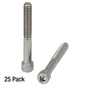 SH25S200 - 1/4in-20 Stainless Steel Cap Screw, 2in Long, 25 Pack