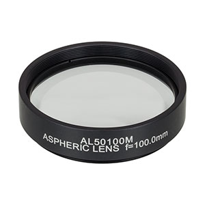 AL50100M - Ø50 mm N-BK7 Mounted Aspheric Lens, f=100 mm, NA=0.24, Uncoated