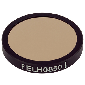 FELH0850 - Ø25.0 mm Longpass Filter, Cut-On Wavelength: 850 nm
