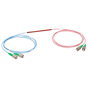 TW850R5A2 - 2x2 Wideband Fiber Optic Coupler, 850 ± 100 nm, 50:50 Split, FC/APC Connectors 