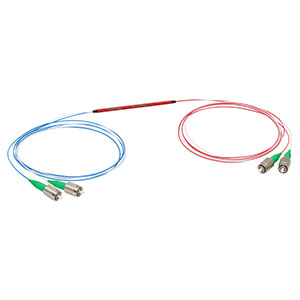 TW1300R1A2 - 2x2 Wideband Fiber Optic Coupler, 1300 ± 100 nm, 99:1 Split, FC/APC Connectors
