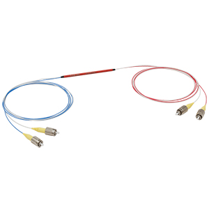 TW1550R3F2 - 2x2 Wideband Fiber Optic Coupler, 1550 ± 100 nm, 75:25 Split, FC/PC Connectors