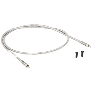 M93L01 - Ø1500 µm, 0.39 NA, Stainless Steel SMA-SMA Fiber Patch Cable, High OH, 1 Meter