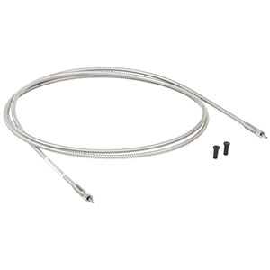 M93L02 - Ø1500 µm, 0.39 NA, Stainless Steel SMA-SMA Fiber Patch Cable, High OH, 2 Meters
