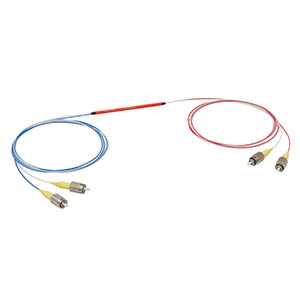 TW1300R2F2 - 2x2 Wideband Fiber Optic Coupler, 1300 ± 100 nm, 90:10 Split, FC/PC Connectors