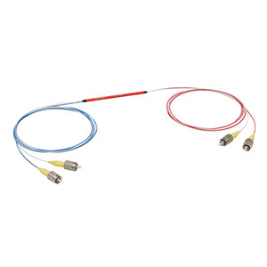 TW1300R5F2 - 2x2 Wideband Fiber Optic Coupler, 1300 ± 100 nm, 50:50 Split, FC/PC Connectors