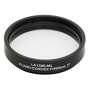 LA1380-ML - Ø2in N-BK7 Plano-Convex Lens, SM2-Threaded Mount, f = 500 mm, Uncoated