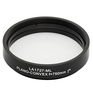 LA1727-ML - Ø2in N-BK7 Plano-Convex Lens, SM2-Threaded Mount, f = 750 mm, Uncoated