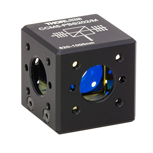 CCM5-PBS202/M - 16 mm Cage-Cube-Mounted Polarizing Beamsplitter Cube, 620-1000 nm, M4 Tap