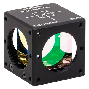 CCM1-BS014/M - 30 mm Cage Cube-Mounted Non-Polarizing Beamsplitter, 700 - 1100 nm, M4 Tap