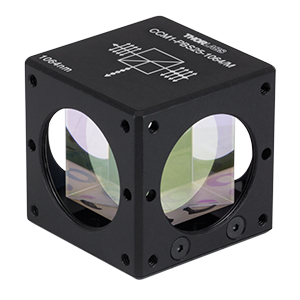 CCM1-PBS25-1064/M - 30 mm Cage-Cube-Mounted Polarizing Beamsplitter Cube, 1064 nm, M4 Tap