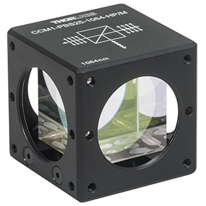 CCM1-PBS25-1064-HP/M - 30 mm Cage-Cube-Mounted, High-Power, Polarizing Beamsplitter Cube, 1064 nm, M4 Tap