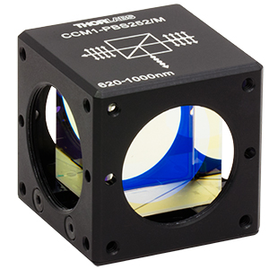 CCM1-PBS252/M - 30 mm Cage Cube-Mounted Polarizing Beamsplitter Cube, 620-1000 nm, M4 Tap