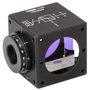 VA5-532/M - 30 mm Cage Cube-Mounted Variable Beamsplitter for 532 nm, M4 Tap