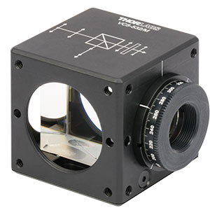 VC5-532/M - 30 mm Cage-Cube-Mounted Variable Circular Polarizer for 532 nm, M4 Tap