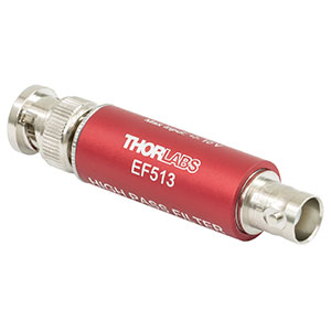 EF513 - High-Pass Electrical Filter, >6.7 MHz Passband, Coaxial BNC Feedthrough