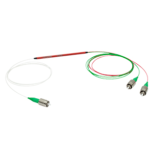 RG43A1 - 532 nm / 640 nm Wavelength Combiner/Splitter, FC/APC Connectors