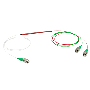 RG43A1 - 532 nm / 640 nm Wavelength Combiner/Splitter, FC/APC Connectors