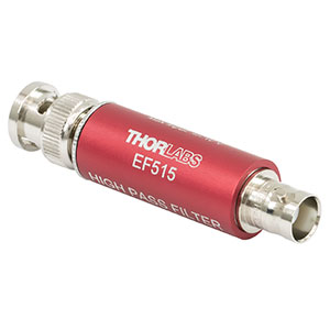 EF515 - High-Pass Electrical Filter, >10 MHz Passband, Coaxial BNC Feedthrough
