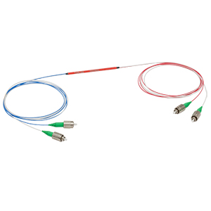 TW670R2A2 - 2x2 Wideband Fiber Optic Coupler, 670 ± 75 nm, 90:10 Split, FC/APC Connectors