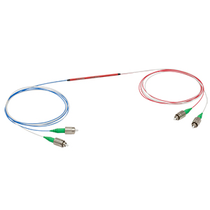 TW1430R3A2 - 2x2 Wideband Fiber Optic Coupler, 1430 ± 100 nm, 75:25 Split, FC/APC