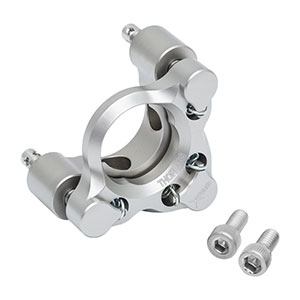 POLARIS-K19G4 - Polaris<sup>®</sup> Glue-In Ø19 mm Mirror Mount, 2 Adjusters with Side Holes