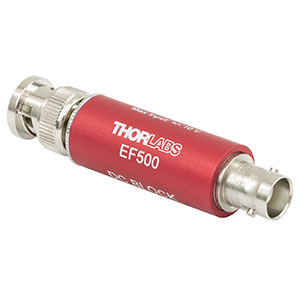 EF500 - DC Block Electrical Filter, >1 Hz Passband, Coaxial BNC Feedthrough
