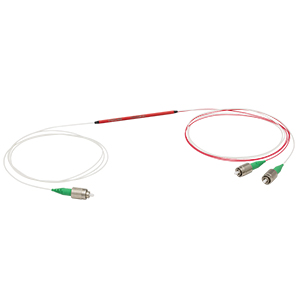 TW1550R1A1 - 1x2 Wideband Fiber Optic Coupler, 1550 ± 100 nm, 99:1 Split, FC/APC