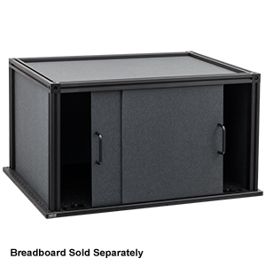 XE25C9D/M - 525 mm x 375 mm x 300 mm (L x W x H) Black Hardboard Sliding Door Enclosure