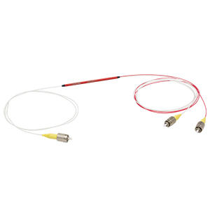 TW670R1F1 - 1x2 Wideband Fiber Optic Coupler, 670 ± 75 nm, 99:1 Split, FC/PC