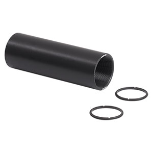 SM1M35 - SM1 Lens Tube Without External Threads, 3.5in Long, Two Retaining Rings Included