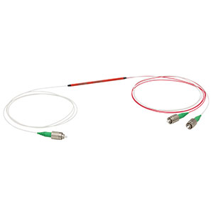 TW470R2A1 - 1x2 Wideband Fiber Optic Coupler, 470 ± 40 nm, 90:10 Split, FC/APC