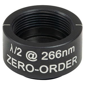 WPHSM05-266 - Ø1/2in Zero-Order Half-Wave Plate, SM05-Threaded Mount, 266 nm