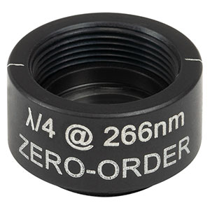 WPQSM05-266 - Ø1/2in Zero-Order Quarter-Wave Plate, SM05-Threaded Mount, 266 nm