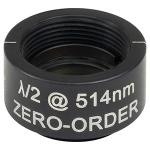 WPHSM05-514 - Ø1/2in Zero-Order Half-Wave Plate, SM05-Threaded Mount, 514 nm