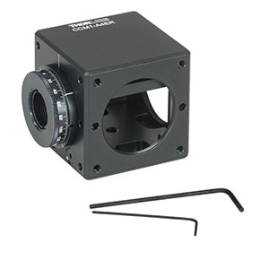 CCM1-A4ER - Clamping 4-Port Prism/Mirror 30 mm Cage Cube, 1 Rotation Mount, 8-32 Tap