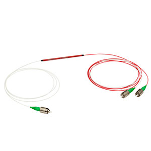 TN1064R3A1B - 1x2 Narrowband Fiber Optic Coupler, 1064 ± 15 nm, 0.22 NA, 75:25 Split, FC/APC