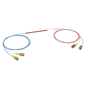 TN830R5F2 - 2x2 Narrowband Fiber Optic Coupler, 830 ± 15 nm, 50:50 Split, FC/PC Connectors