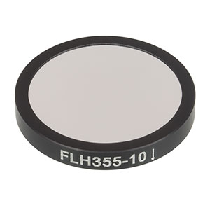 FLH355-10 - Hard-Coated Bandpass Filter, Ø25 mm, CWL = 355 nm, FWHM = 10 nm