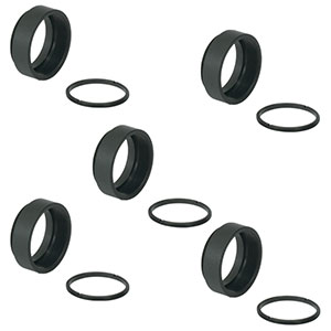SM1L03-P5 - SM1 Lens Tube, 0.30in Thread Depth, SM1RR Retaining Ring, 5 Pack