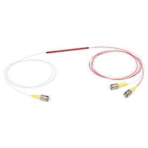 TW930R1F1 - 1x2 Wideband Fiber Optic Coupler, 930 ± 100 nm, 99:1 Split, FC/PC