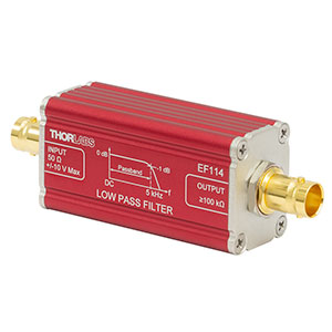 EF114 - Low-Pass Electrical Filter, ≤5 kHz Passband, In-Line BNC Feedthrough