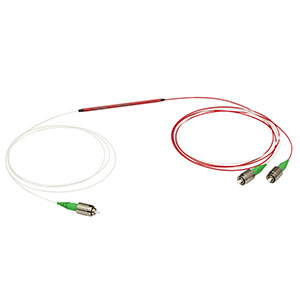 TW1650R1A1 - 1x2 Wideband Fiber Optic Coupler, 1650 ± 100 nm, 99:1 Split, FC/APC