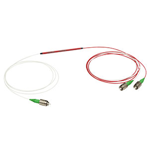 TW1650R5A1 - 1x2 Wideband Fiber Optic Coupler, 1650 ± 100 nm, 50:50 Split, FC/APC