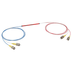 TW1650R3F2 - 2x2 Wideband Fiber Optic Coupler, 1650 ± 100 nm, 75:25 Split, FC/PC