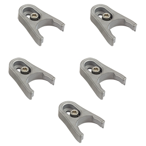CF038C/M-P5 - Clamping Fork for Ø1.25in Pedestal Bases, 10.2 mm Counterbored Slot, M6 x 1.0 Captive Screw, 5 Pack