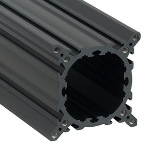 XT95B-500 - 95 mm Precision Construction Rail, Black Anodized, L = 500 mm