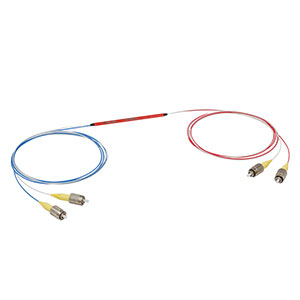 TN785R5F2 - 2x2 Narrowband Fiber Optic Coupler, 785 ± 15 nm, 50:50 Split, FC/PC Connectors